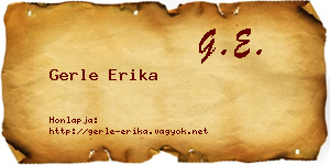 Gerle Erika névjegykártya